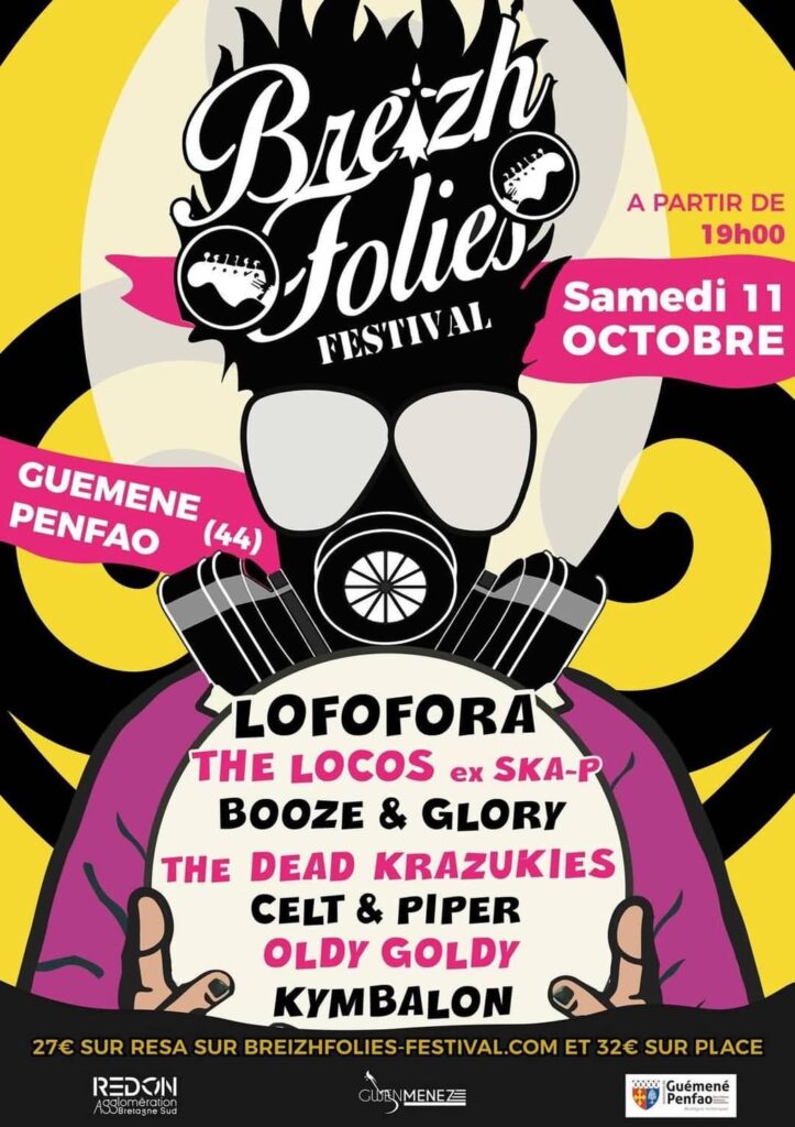 Le festival Breizh Folies avec Celt & Piper le samedi 11 Octobre à partir de 19h