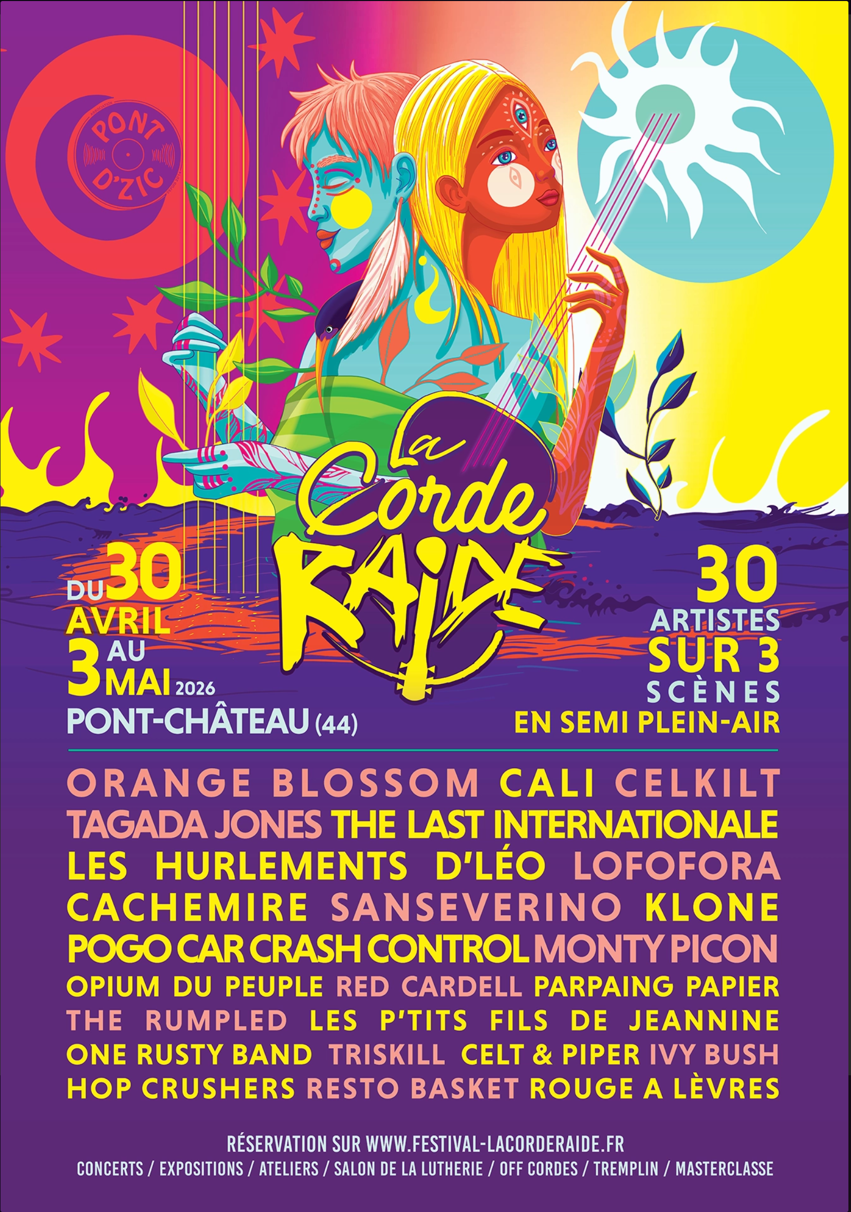 La programmation de La Corde Raide - du 30 Avril au 3 mai 2026 - Pont-Château (44)