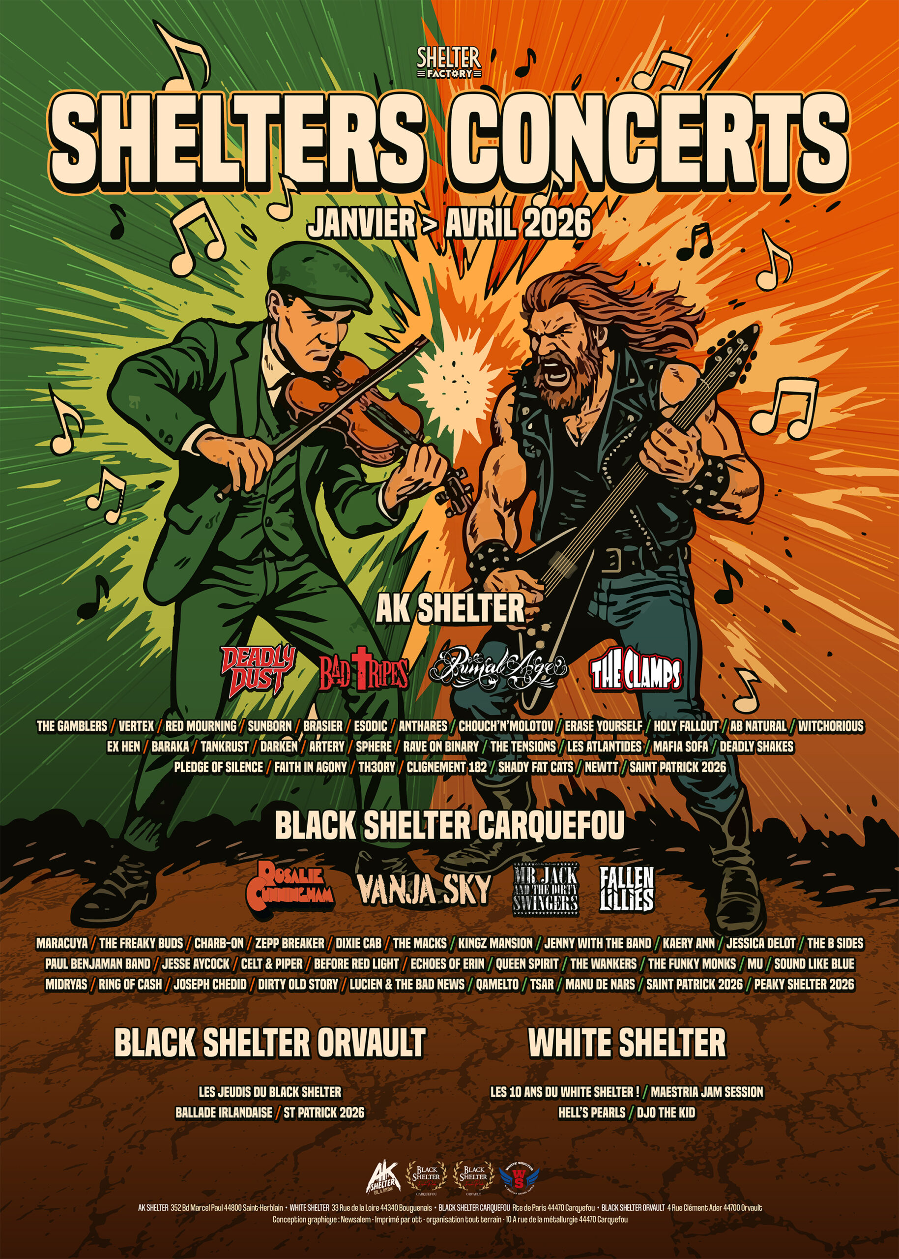 Concert avec Celt & Piper, rock celtique au Black Shelter Carquefou le 6 mars